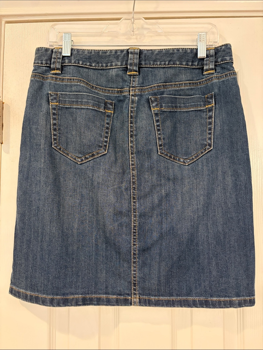 Ann Taylor Medium Blue Denim Midi Skirt - Picture 2 of 4